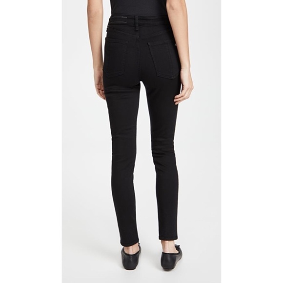 Rag & Bone Black Nina High Rise Ankle Skinny Jeans EUC Size 30 W1566U769BLK - Picture 2 of 10